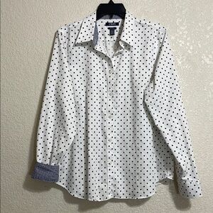 CHAPS Women’s Black Polka Dot Shirt